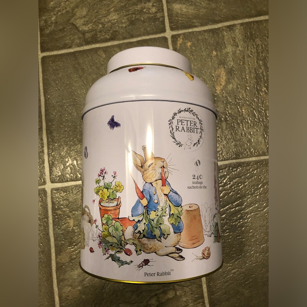 Empty Peter Rabbit Tin Can